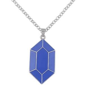 The Legend of Zelda Link 20” Blue Rupee 5  Necklace Ocarina of Time Nintendo 64